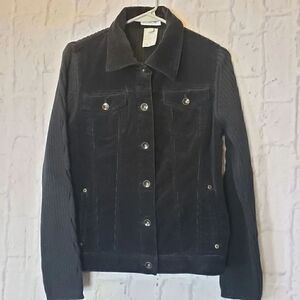 FRENCH DRESSING Corduroy & Sweater Jacket Black Women's Medium
